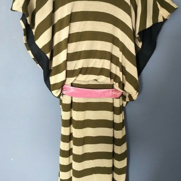RED Valentino NWT Flutter Sleeve Dress ~ Pink Silk Belt ~ ARANA616 - A75 - Sz M - Picture 3 of 13